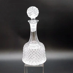 Vintage EAPG 30er Jahre Klarglas Diamant Brillantschliff Glas Weinkaraffe - Bild 1 von 16