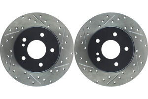 Rear PAIR Stoptech Disc Brake Rotor for 2003-2005 Mercedes-Benz C240 (45422)