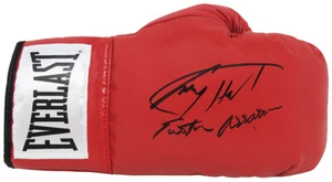 Larry Holmes signierter Everlast roter Boxhandschuh F/S mit Easton Assassine - (SS COA) - Bild 1 von 1