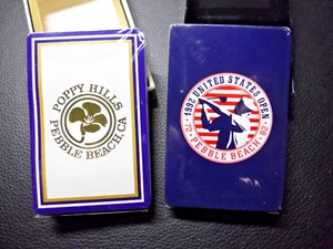 2 Pebble Beach Poppy Hills USA offene Spielkarten Deck neu versiegelt - Bild 1 von 5