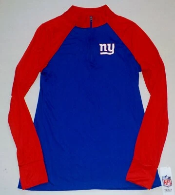 N EW YORK GAINTS TX3 冷女式聚合物长袖 T 恤 S M L XL 全新带标签蓝色  — 第 1/3 张图片