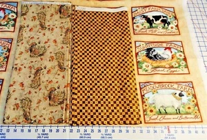 Susan Winget Cotton Fabrics - Choose HOG HEAVEN, COFFEE CHECKS or PHEASANTS -New - Picture 1 of 17