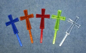 RARE Large 3 3/4" Ceramic Christmas Tree CROSS Topper Twist Star - Picture 1 of 6