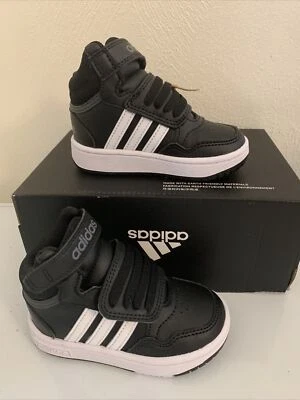 adidas Hoops Mid 3.0 AC I Black/White Toddler Boy's Sneakers Basketball Shoes 6K - Image 1 of 4