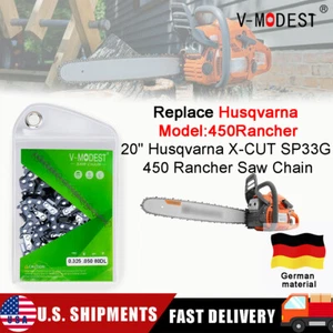 Reemplazar cadena de motosierra Husqvarna X-Cut SP33G 20" 0,325" calibre .050 80DL - Imagen 1 de 11