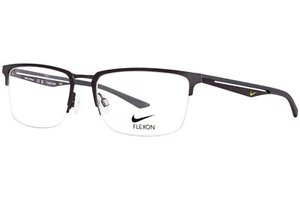 Nike 4313 070 Eyeglasses Men's Satin Gunmetal Semi Rim Rectangle Shape 54mm - Picture 1 of 5