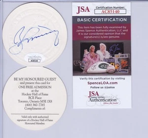 Borje Salming Autographed Hockey Hall of Fame Pass 4 JSA - Picture 1 of 1