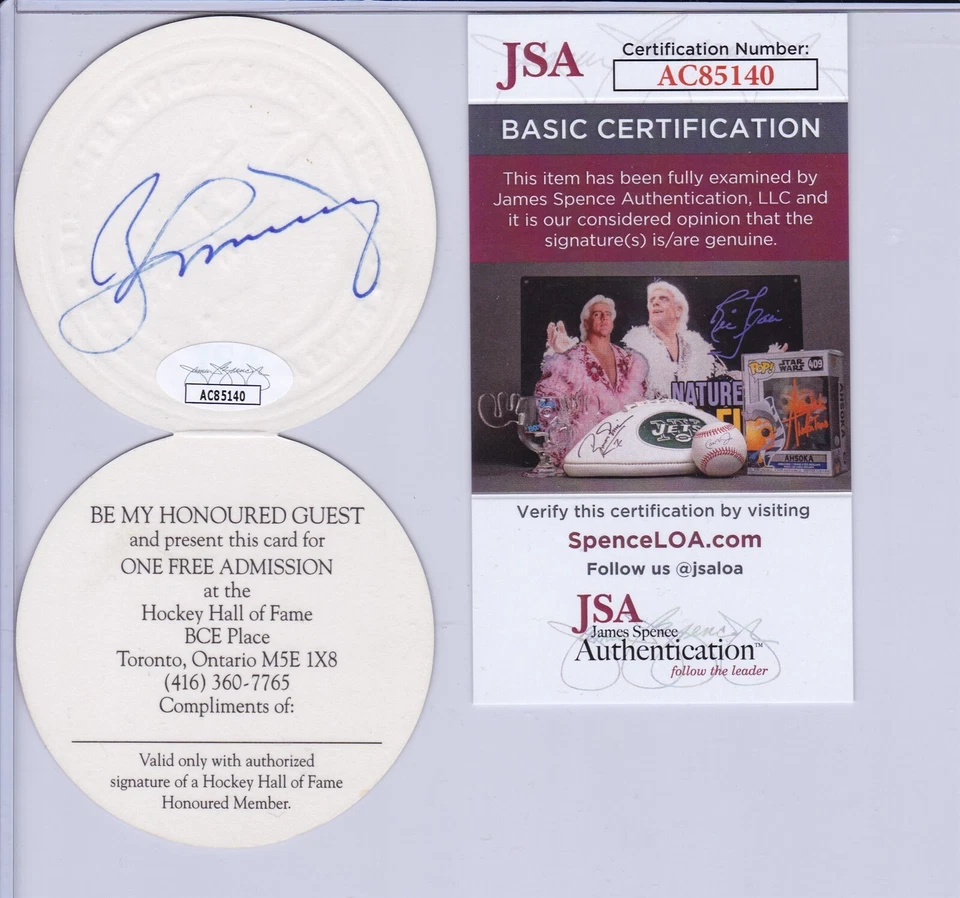 Borje Salming Autographed Hockey Hall of Fame Pass 4 JSA - Image 1 of 1