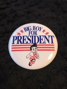 Big Boy for President Pin Abzeichen Original Original USA Esszimmer Vintage Retro - Bild 1 von 6
