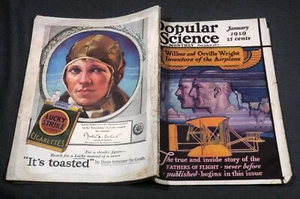 Popular Science Monthly Magazine Jan 1929 Orville and Wilbur Wright Cover Design - Picture 1 of 3