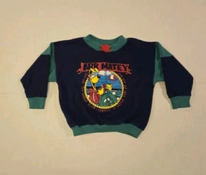 Arr Matey Sailing Ocean Blue Pirate Boys Size 4 Healthtex Sweatshirt - Picture 1 of 10