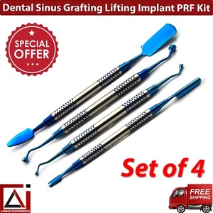 Dental Sinus Grafting Lifting Compactors Carriers PRF Instruments Kit Set of 4 - Picture 1 of 5