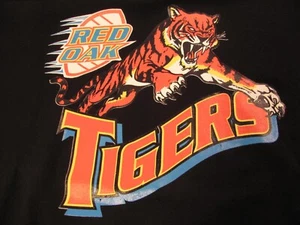 Red Oak Tigers Shirt Unisex Schwarz XL Langarm Vintage Iowa High School USA Amboss - Bild 1 von 13