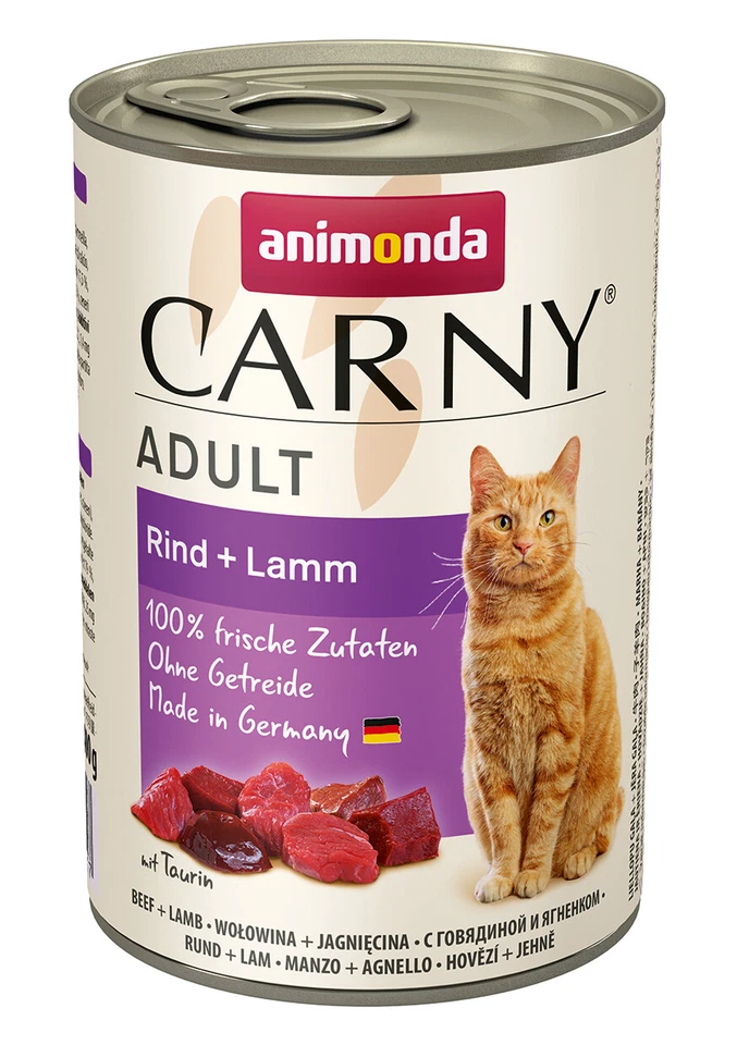 animonda Carny Adult Rind + Lamm 6x 400 g Katzenfutter Nassfutter - Bild 1 von 1