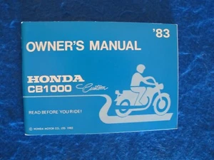 Honda 1983 CB1000 Custom NOS Original Owners Manual f588 - Picture 1 of 5