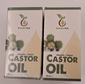 2 x NATURA PUR castor oil  organic vegan je 50 ML für Haar, Haut, Gesicht und + - Bild 1 von 2