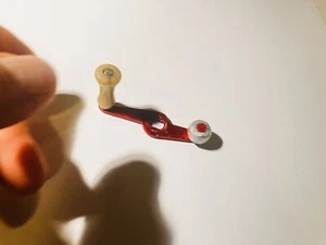 Abu Garcia Ambassadeur Red Handle –Cylindrical Ivory Marbleized Knob– 2.25” long - Picture 1 of 17