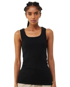 BELLA + CANVAS - Women's Micro Rib Tank - 1081 Black Large - Picture 1 of 4