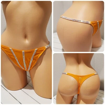 VICTORIA'S SECRET очень сексуальный блеск ремень стринги трусики VS кружева 6/M экстази оранжевый - Изображение 1 из 4