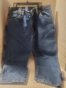 Herren Wrangler 35x32 13MWZ Cowboy Schnitt Reißverschluss Denim Jeans - Bild 1 von 3