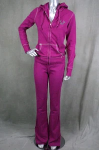True Religion Womens Sparkle Crystal Horseshoe Hoodie Sangria pink Large - Picture 1 of 3