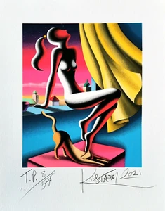 MARK KOSTABI - BREEZY, Künstlerprobe TP Metaphysik Fenster Katze Brise Metaph - Bild 1 von 1