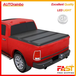 New 5.8FT 4-Fold Hard Tonneau Cover For 2009-2024 Ram 1500 Truck Bed w/ LED - Picture 1 of 24