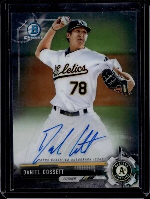 2017 Bowman Chrome Prospect Autographs Daniel Gossett - Image 1 of 2