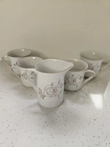 4 Cups And Creamer Sweetheart Rose Johann Haviland Dish Set - Picture 1 of 8