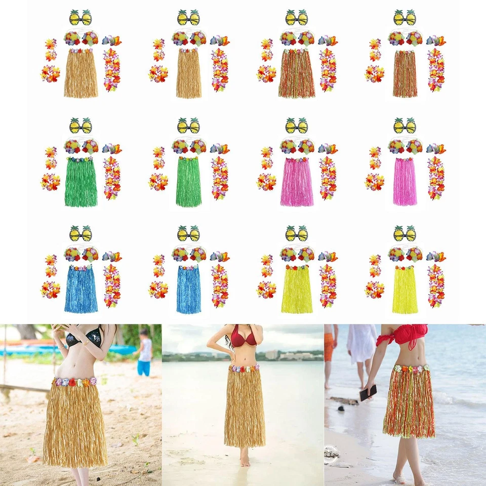 Conjunto de Disfraz de Falda Hawaiana para Mujer Vestido Nacional Gafas Ropa de Baile Ajustable Foto 1 de 1