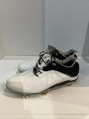 Sapatos de golfe FootJoy DNA Spikes/Cleats 94802 branco/preto feminino tamanho 7.5 7 1/2 M - Imagem 1 de 4