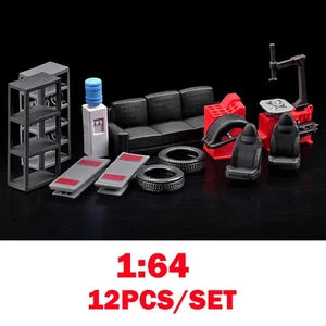 12Pcs Diorama 1/64 Car Repair Tool Model Set Garage Scene Display Props Model - Bild 1 von 6