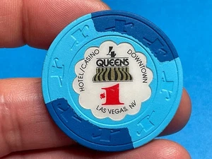 $1———-QUATTRO REGINE————-LAS VEGAS NEVADA CASINO CHIP-——Z-3774 - Foto 1 di 3