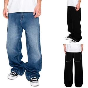 Pantalones de mezclilla Victorious ultra holgados Y2K de pierna ancha para hombre DL981 - Imagen 1 de 13