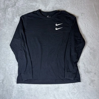 Camisa Nike Sportswear Doble Swoosh Manga Larga Negra CK2259 Para hombres XL RARA Foto 1 de 4
