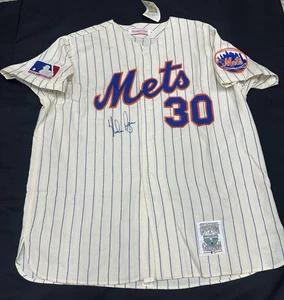 Maglia Nolan Ryan firmata autentica New York Mets Mitchell Ness PSA/DNA LOA - Foto 1 di 5