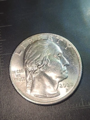 2022 P Quarter Error “Drooling George” Error Rare US Coin - Image 1 of 4