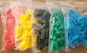 Ticket to Ride Replacement TRAINS - Black Blue Green Red and Yellow Cars - Picture 1 of 1