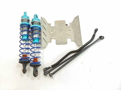 2x Amortiguadores King de Aluminio Roscado Azul Plata 182 mm Largo Losi HPI Trophy Truck Foto 1 de 4