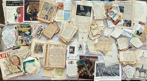 100 Pc Antique Vintage Curated EPHEMERA LOT Junk Journal MIXED MEDIA Paper - Picture 1 of 2
