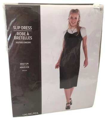 Black Slip Dress White Tee Attached Ladies Size S/M Up to Size 8 Costume - Image 1 of 2