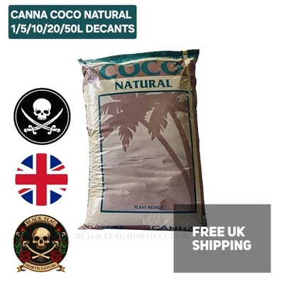 CANNA COCO NATURAL 1/5/10/20/50L Decanted Coco Coir Hydroponics Growing Media - Image 1 of 4