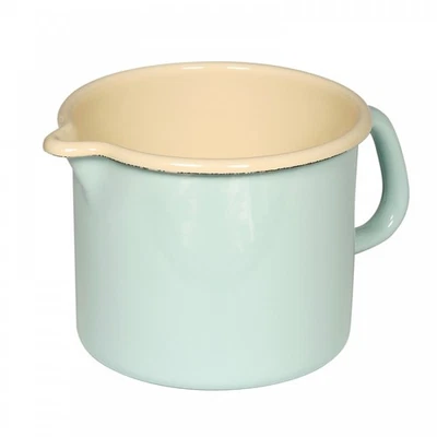 Riess Classic Emaille Schnabeltopf 14x12,5cm türkis 1,7 L Milchtopf Induktion - Bild 1 von 2
