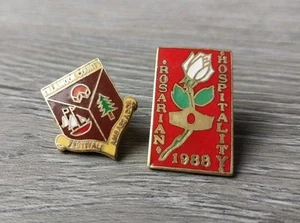 Rosarian Hospitality 1988 Tillamook Vintage Sammlerstück Emaille Pins / Revers  - Bild 1 von 3
