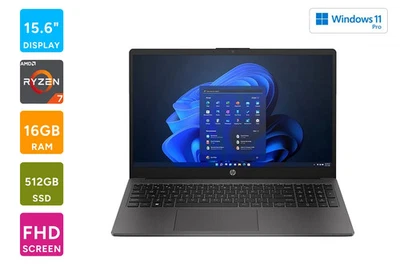 HP 255 G10 15.6" Ryzen 7 Windows 11 Laptop (16GB, 512GB), Black, Windows - image 1 of 4