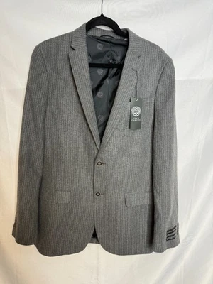 NWT Vince Camuto Mens Light Gray Striped Stretch Bell 2-Piece Suit Size 42L/W35 - Image 1 of 4