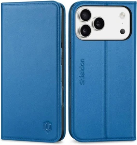 SHIELDON Case for 17 Pro Max 5G Genuine Leather Wallet RFID Blocker , Magnetic - Picture 1 of 9