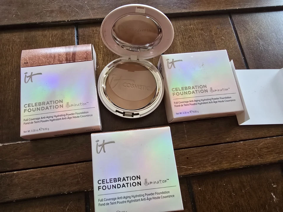 IT COSMETICS CELEBRATION FOUNDATION POWDER FOUNDATION RICH 0.30 OZ LOT OF 3 - Image 1 of 1