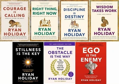Ryan Holiday Complete 7 Book Collection Set Discipline Is Destiny & Wisdom Take - Image 1 of 4