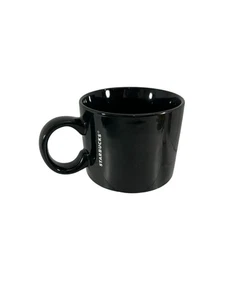 Starbucks Black Minimalist Wide Mouth Coffee Tea Mug 12oz Spellout 2017 Ceramic - Picture 1 of 7